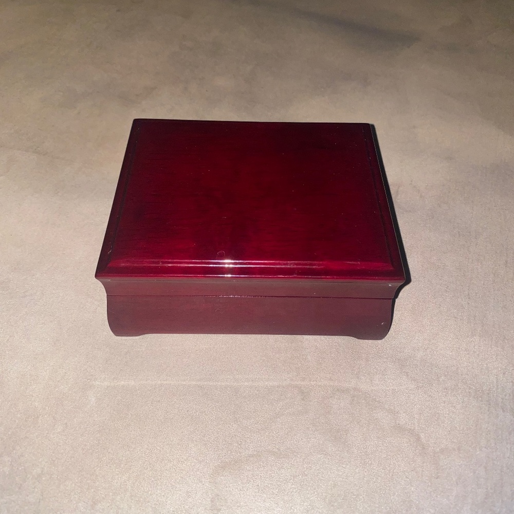 Small wooden jewelry box